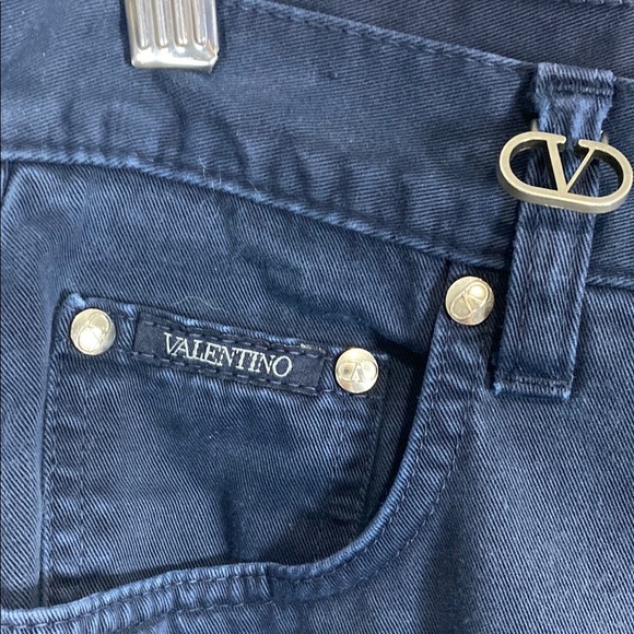 Valentino Vintage Navy Blue Straight Pant Classic Style - Picture 2 of 8